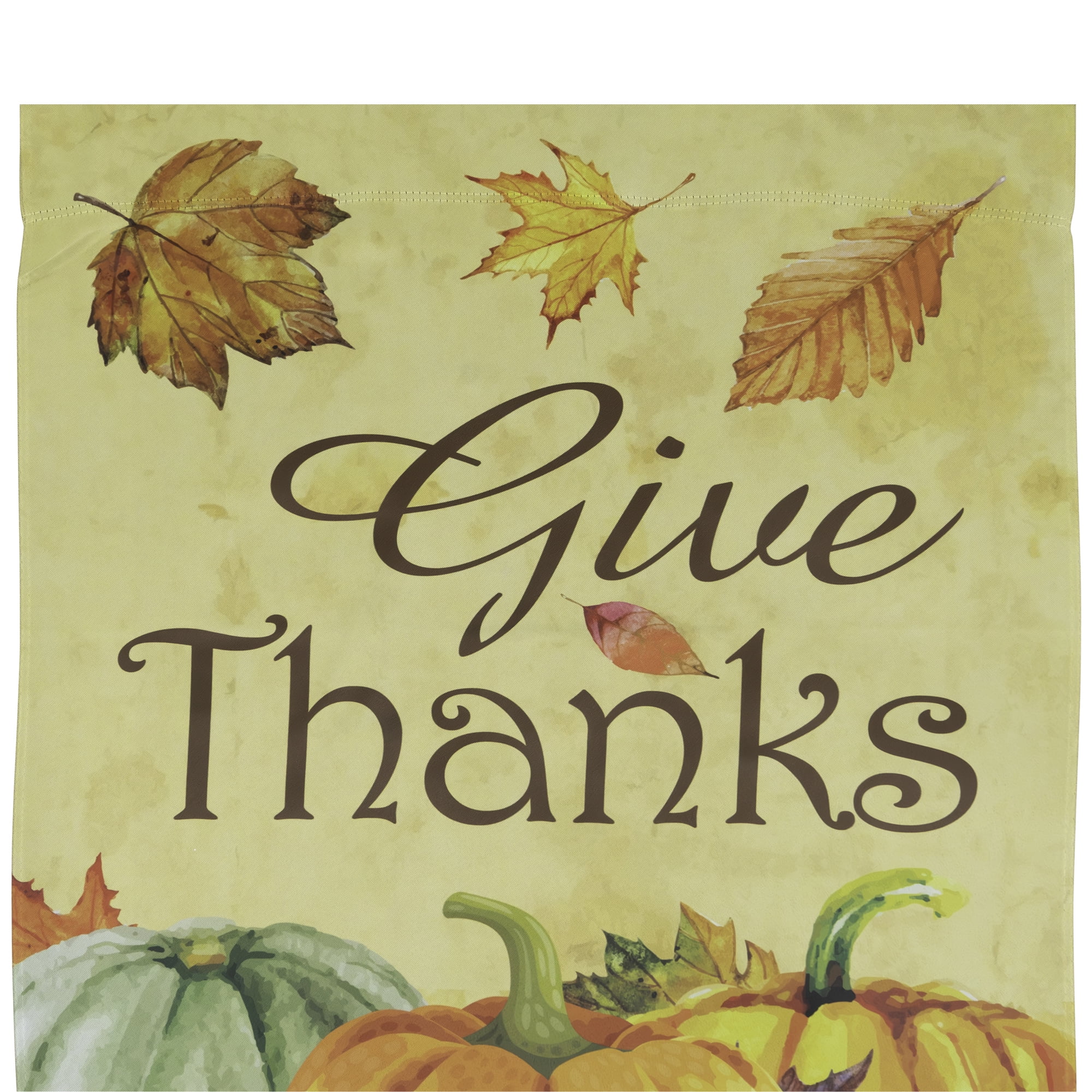Give Thanks Autumn Harvest Outdoor House Flag 28" x 40"