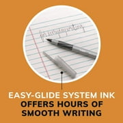 BIC Round Stic Grip Xtra Comfort Ballpoint Pen, Stick, Fine 0.8 mm, Black Ink, Gray/Black Barrel, Dozen
