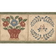 thumbnail image 1 of Abstract Bathroom Wallpaper Border Floral Design, Roll 15' x 6.25'', 1 of 3