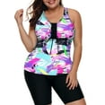 Chase Secret Women Tankini Swimsuits Swimwear Racerback 2 Piece Bathing Suits with Short Petite