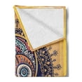 thumbnail image 2 of Bones Soft Flannel Fleece Blanket, Hand Drawn Grunge Style Sugar Skull with Various Motifs and Floral Details, Cozy Plush for Indoor and Outdoor Use, 60" x 80", Sand Brown Multicolor, by Ambesonne, 2 of 5
