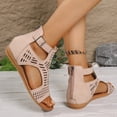thumbnail image 4 of Womens Wedge 2026 Sandals Cute Wedge Heels Spring Open Toe Trendy Casual Walking Shoes Comfortable Cut out Summer Cover Dressy Ankle Boots Pink Size 6.5, 4 of 6