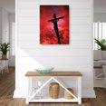 thumbnail image 2 of Cuadro Decorativo - Cruz de Jesús del cielo rojo Jr  Impresión en canvas, estrechado., 2 of 2