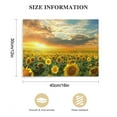 thumbnail image 2 of Nawypu  Wall Art Natural Wood Framed Canvas Painting Sunset Sunflowers Picture Poster Print Yellow flowers Extra Framed Ready to Hang for Living Room Bedroom Office Home Decor, 2 of 5