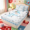 thumbnail image 2 of Manfei Winter Holiday Zipper Twin Comforter Sets with Fitted Sheet and 2 Pillowcases,Cute Xmas Christmas Gingerbread Zipper Bedding Set,Xmas Reversible,4-Piece, 2 of 7