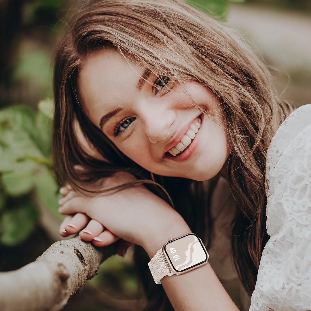 Recoppa Braided Solo Loop Apple Watch Band, Starlight photo 3