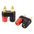 thumbnail image 3 of Uxcell Dual Binding Post Terminal, M5 Thread Power Amplifier Speaker Connector Banana Plug Jack Socket Red Black 2 Pcs, 3 of 4