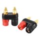 thumbnail image 3 of Conector de altavoz de amplificador de potencia de terminal de doble unión de 3 piezas, enchufe banana de rosca M5, socket rojo y negro, 3 of 4