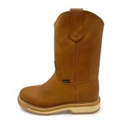 The Western Shops Men's Pull On Leather Mid Calf Soft Toe Work Boot