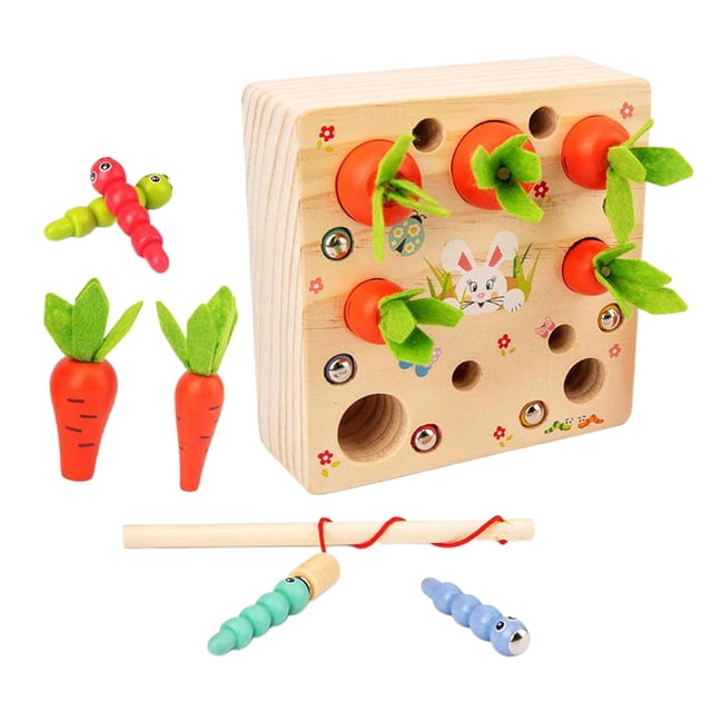 Juguete Montessori para Bebé Que tirarere de Zanahoria, de Csificación , Juguete Educativo para Coordinación Ojos Sunnimix Juego de cosecha de zanahorias