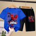 thumbnail image 4 of Conjunto de camisetas de verano de Disney para niños, Marvel Aoger Spiderman, conjunto de tendencia para bebés, pantalones cortos de manga corta, conjunto de dos piezas, ropa para niños, 4 of 4