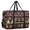 Geometric Triangle Brown Pattern, variant on Geometric Triangle Beige Pattern Foldable Travel Duffel Bag, Weekend Overnight Bag with Front Pocket & Trolley Strap, Water Resistant Oxford Gifts for Air Travel Weekend Gym,17.7 X 6.3 X 12.6 Inches