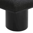 thumbnail image 4 of Meridian Furniture Pavilion Black Boucle Fabric Bench, 4 of 7