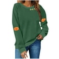 thumbnail image 3 of Frostluinai Thanksgiving Sweatshirt for Women Crew Neck Long Sleeve Pumkin Sweat Shirts Casual Loose Fall Pullover Tops Sweatshirts, 3 of 5