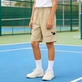 thumbnail image 5 of Gubotare Youth Golf Shorts Boys 4-Way Stretch Pull-on Shorts Moisture Wicking Side Hand Pockets Outdoor Size 11-12 (Khaki,11-12 Years), 5 of 6