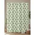 thumbnail image 4 of Modern Geometric Shower Curtain, Abstract Geometric Retro Green Geometric Texture Waterproof Shower Curtain Set with 12 Hooks Lightweight Washable Fabric Shower Curtains for Bathroom 36x72 Inches, 4 of 6