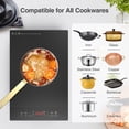 thumbnail image 3 of ANHANE 1800W Electric Cooktop, 12 Inch Infrared Single Burner Portable Stove 110-120V - Countertop Hot Plate with Timer & Child Safety Lock, Ideal fo, 3 of 7