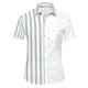 thumbnail image 1 of pstuiky Camisas casuales de manga corta para hombre, Camisa casual de color liso para hombre con botones y cuello vuelto, manga corta camisetas de hombre xxl, 1 of 4