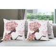 thumbnail image 6 of Ambesonne Summer Throw Pillow Cover 4 Pack, Butterflies Blossoms, 24", Multicolor, 6 of 7