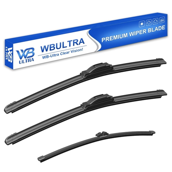 WBULTRA 22" 22" 11" Beam Wiper Blades, OEM Fit, All-Season, 3-Pack