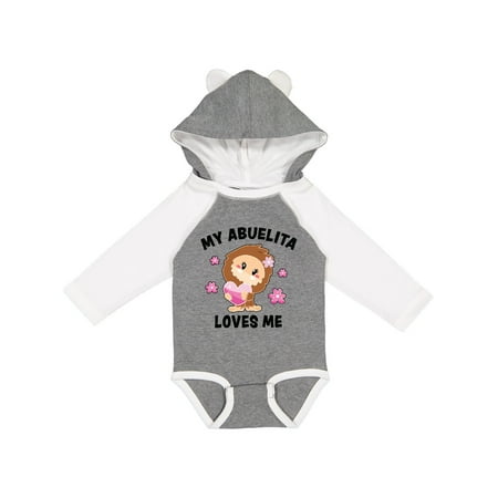 

Inktastic My Abuelita Loves Me with Bigfoot Gift Baby Girl Long Sleeve Bodysuit
