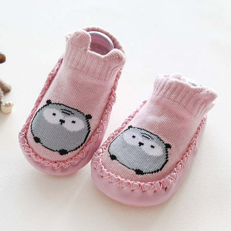 

S LUKKC LUKKC Baby Boys Girls Cute First Walking Shoes Non-Skid Indoor Slipper Socks Shoes Toddler Infant Non Slip Floor Socks Christmas Gifts on Clearance