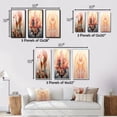 thumbnail image 4 of Designart "Retro Pink Pastel Goddess of Harmony" Modern Geometric Framed Wall Art Set Of 3 - Pink Abstract Frame Canvas Set For Living Room Decor, 4 of 7
