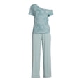 thumbnail image 5 of Secret Treasures Women's Off The Shoulder Tee and Pants Lounge Set, 2-Piece, 5 of 5