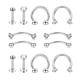 thumbnail image 2 of 12 Unids / Set Stainlee Steel Nose Eyebrow Lip Studs Pendientes para Street Casual Ocasión Especial Aniversario de Acción de Gracias Sunnimix Joyas perforantes, 2 of 8