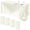 Ivory, variant on TURSTIN 4 Packs Ivory Satin Tablecloth 102 x 58 Inch Overlay Satin Table Cover Rectangle Bright Silk Tablecloth Smooth Fabric Table Decoration for Wedding Banquet Party Events