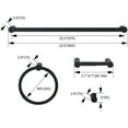 thumbnail image 7 of WOWOW Stainless Steels Matte Black Piece Bathroom Hardware Set (Set of 4), 7 of 7