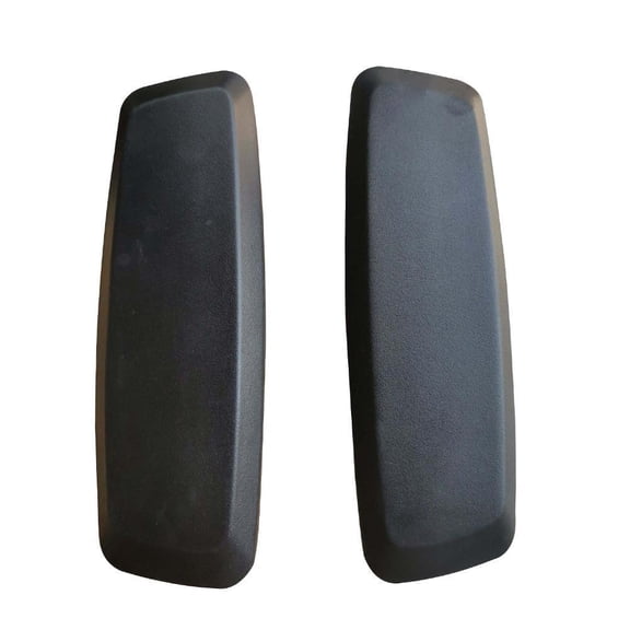 Universal Armrest Covers, 2-Pack Black Faux Leather Pads, Easy Upgrade for Comfort on Any Office Chair