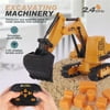 TANGNADE kids toy 1 Game 2.4G RC Truck Excavator Construction Digger Wireless Bulldozer Remote Control Yellow
