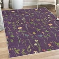 thumbnail image 1 of Floral Decorative Rug, Spring Season Themed Watercolors Painting of Herbs Flowers Botany Garden Art, Quality Carpet for Bedroom Dorm and Living Room, 6 Sizes, Pale Eggplant, by Ambesonne, 1 of 4