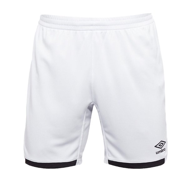 Umbro - Pantalones Cortos Diseño Logotipo Apilado para Adultos Unisex (Azul Real, Blanco)