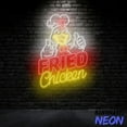 thumbnail image 3 of Handmadetneonsign Fried Chicken Neon Sign, Chicken Chef Led Sign, Fried Chicken Open Wall Art, Fast Food Wall Decor 77241, 3 of 5