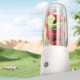thumbnail image 4 of Portable Blender, Portable Juicer Blender With 6 Stainless Steel Blades, Motor Base, Button, 1500mA Battery Personal Size Blender Juicer Cup For School, 4 of 9