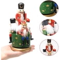 thumbnail image 2 of Soldado Cascanueces De Madera, 4 Soldados, Caja De Música, 21 Cm, Juguete Mecánico para Decoración Navideña, Regalo De Cumpleaños para Niños Verde, 2 of 5