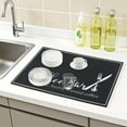 thumbnail image 2 of Large Diatomaceous Coffee Mat, Quick Dry Dish Drying Mats for Kitchen Counter, Dishes, Cups, and Utensils Black 15.7*11.8 inch, 2 of 7