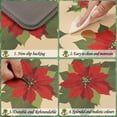 thumbnail image 3 of Christmas Poinsettia Kitchen Mats for Floor 2 Piece Cushioned Anti Fatigue Kitchen Rugs Set Non Skid Merry Christmas Kitchen Floor Carpet Set for Home Kitchen Christmas Decor, 3 of 6