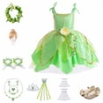 thumbnail image 2 of Vestido de hada verde con tintineo para el Día del Niño, vestido de Halloween y Navidad, 2 of 5
