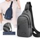 thumbnail image 2 of Bolso de pecho para hombre Bolso de hombre Resistente al desgaste Impermeable Tela Oxford Estilo de negocios Soporte para auriculares informal Bolso de pecho estilo coreano, 2 of 6