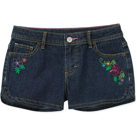 Faded Glory - Girls Embriodery Pocket Denim Short