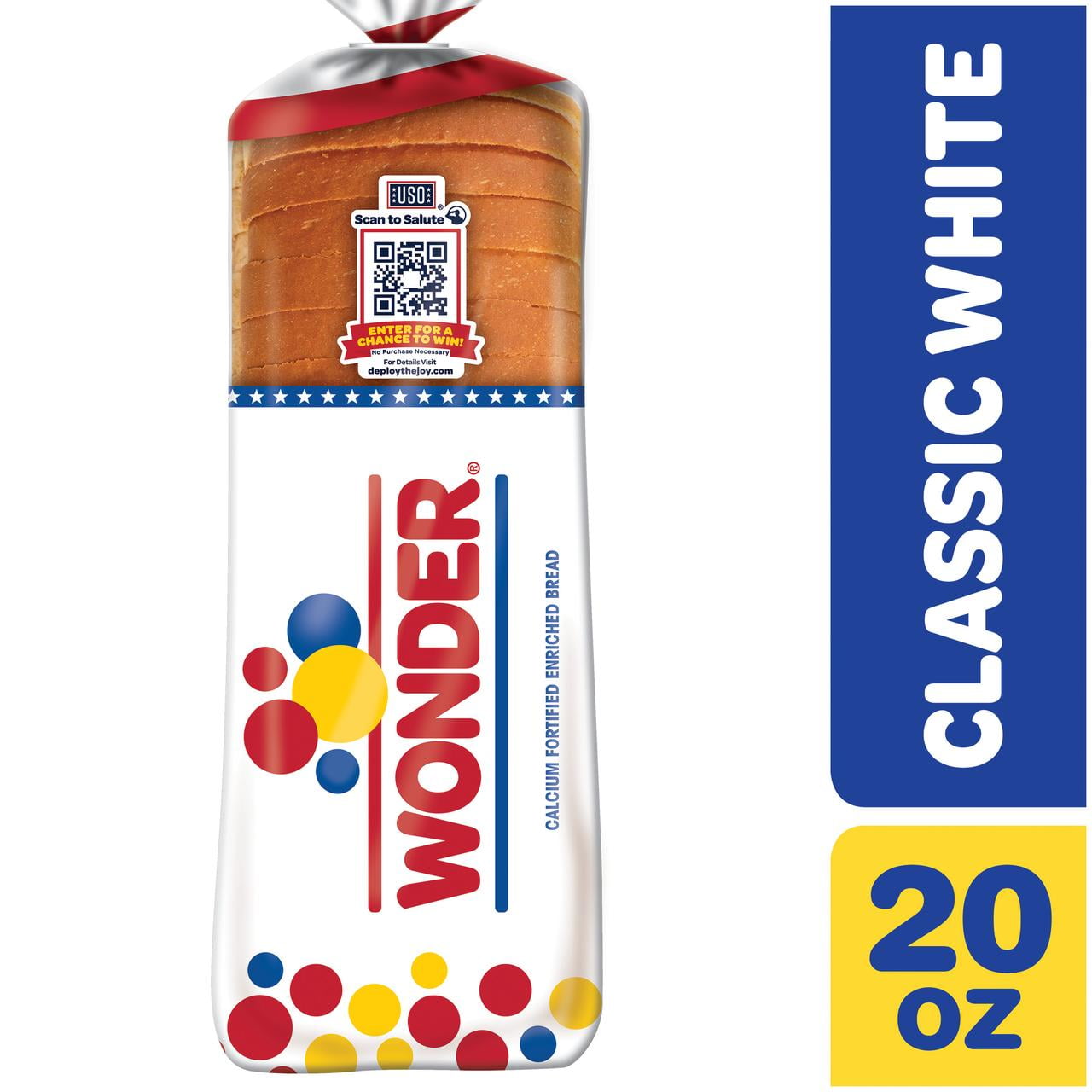 Buy Wonder Bread Classic White Sandwich Bread, Sliced White Bread, 20 oz Loaf Online at