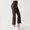 Coffee, variant on Drovellove Women's Casual Elastic Waist Capri Yoga Pants – Solid-Color Pull On Crop Pants for Daily Wear, Travel, or Relaxed Outings