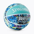 thumbnail image 2 of Spalding Graffiti Rubber Basketball Multicolor, sky-blue Size 7, 2 of 5