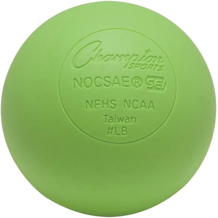 Champion Sports Colored Lacrosse Balls: Green Official Size Sporting Goods Equipment for Professional College & Grade School Games Practices & Recreation – NCAA NFHS and SEI Certified – 1 Pack