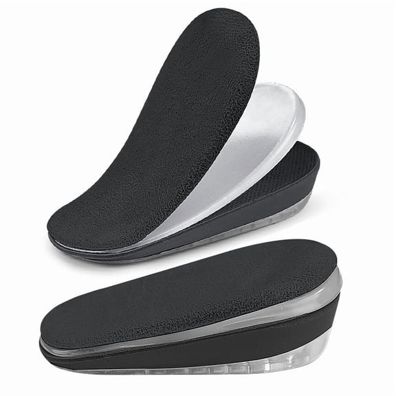 Dr.pedi Height Increase Insoles for Men & Women, 3CM Gel Heel Lift, Adjustable Insloes for Leg Length Discrepancy, Shock-Absorbing & Comfortable Shoe Insoles (Black)