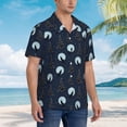thumbnail image 3 of Fotbe Night Forest Wolf Camisa Hawaiana para Hombre Unisex – Camisa Casual de Verano con Botones de Manga Corta de Algodón y Lino,Medium, 3 of 7