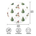 thumbnail image 3 of 15.4" Round Placemat Set of 4 Polyester Fabric Place Mats Non-Slip Dining Kitchen Table Mats for Kitchen Party Decor Cute Snowman and Christmas Tree, 3 of 5